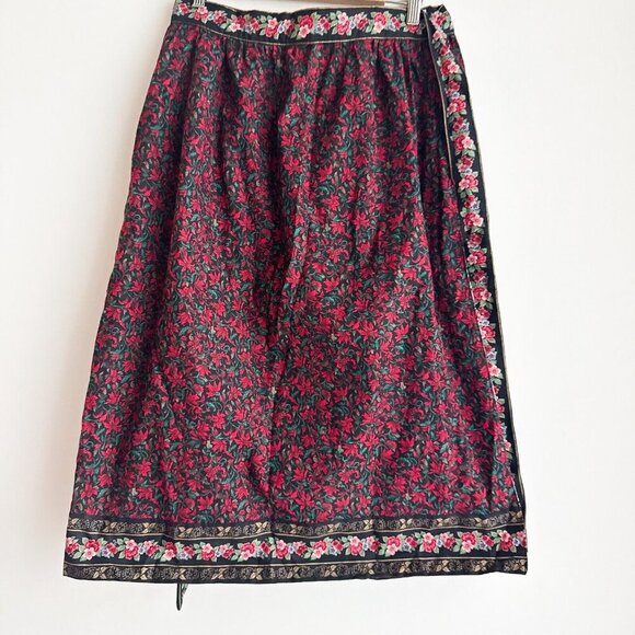 Suttles and Seawinds Reversible Wrap Skirt Floral L - Picture 5 of 10